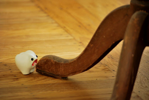 But some furniture is too tough to bite on.