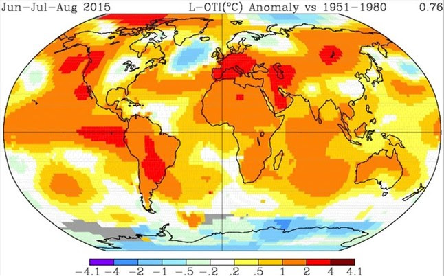El pasado verano fue el más cálido en la Tierra desde que hay registros