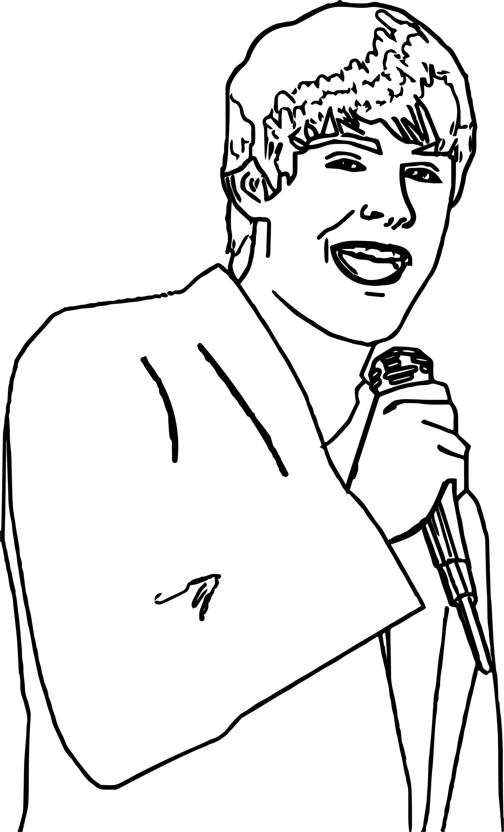 Simple Zac Efron Coloring Pages for Kids