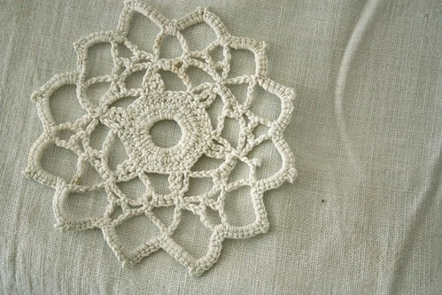 crocheted lace motif