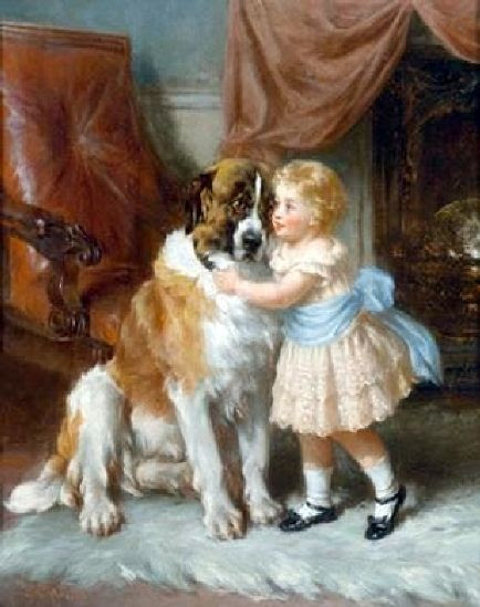 Small Girl With Her Large Darling