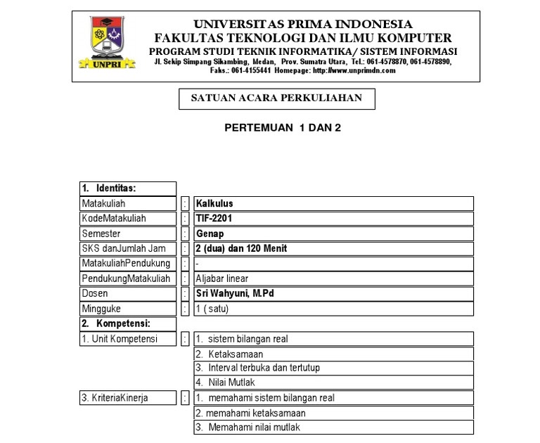 Contoh Soal Kalkulus 1 Teknik Informatika