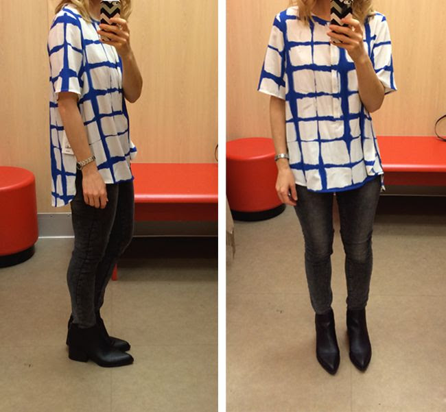 Adam Lippes for Target Blue Painterly Blouse