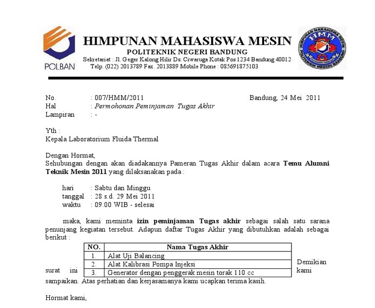 Contoh Surat Penghapusan Barang Inventaris Sekolah