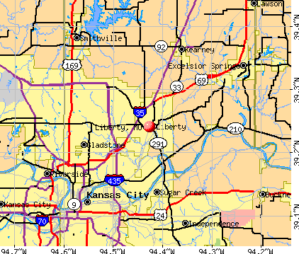 Map Of Liberty Missouri  Tourist Map Of English