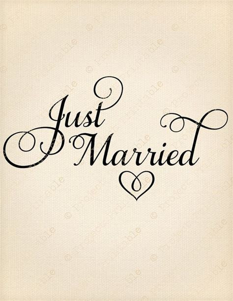 Wedding Printable JUST MARRIED Sign Instant Digital Wedding Printable JUST MARRIED Sign Instant Digital