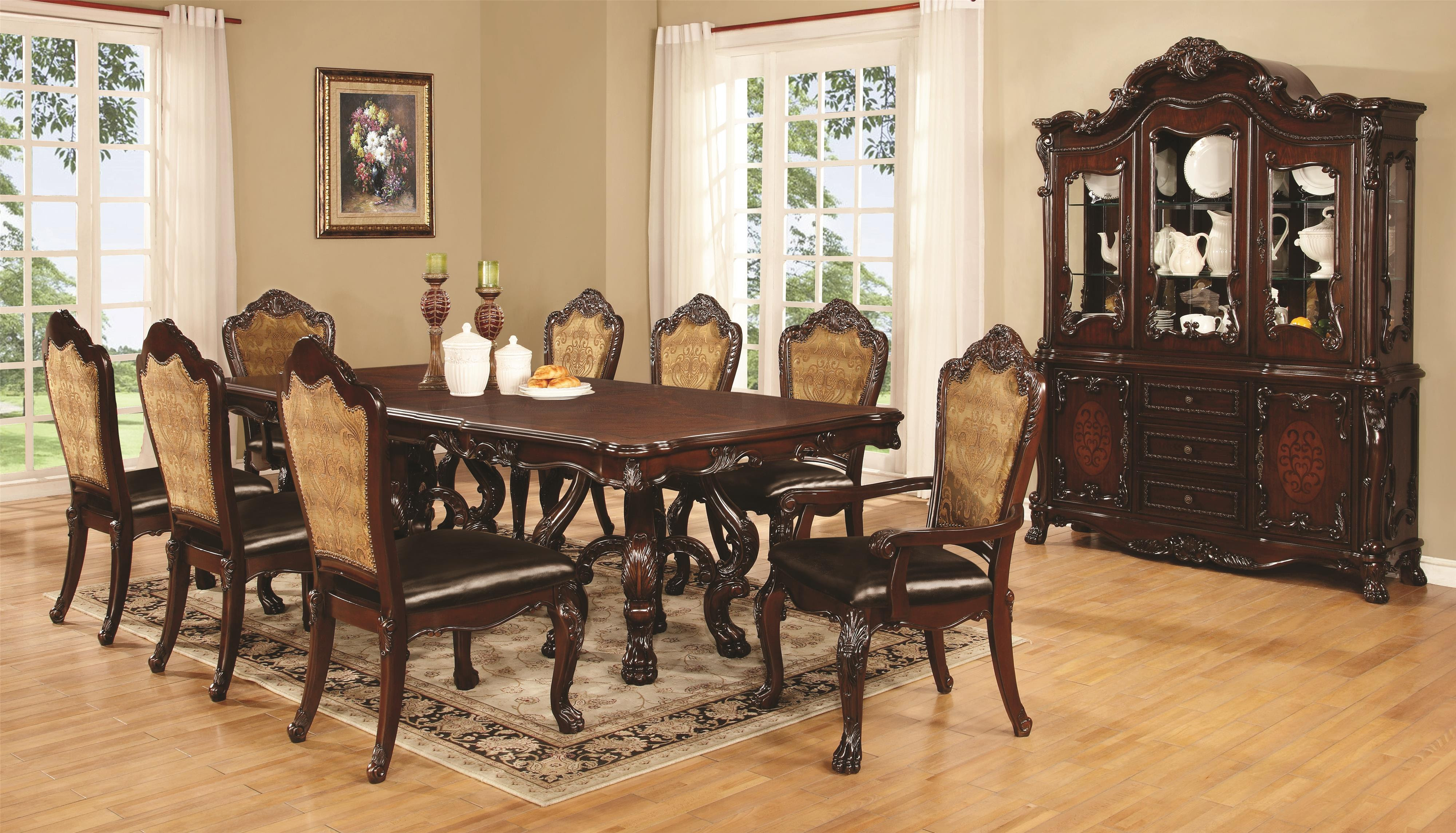 Formal Dining Room Table With 8 Chairs / 96 Dinan Espresso Formal