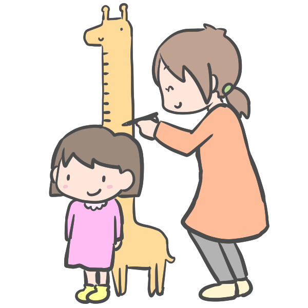無料ダウンロード 背比べ イラスト Free Illustration Material