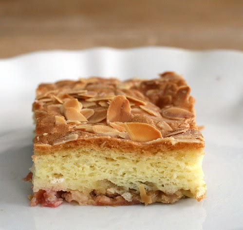 Rhubarb sponge / Rabarbribiskviit mandlilaastudega