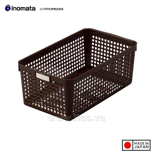 Rổ nhựa đa dụng Inomata size M - Màu nâu | LT Việt Nam