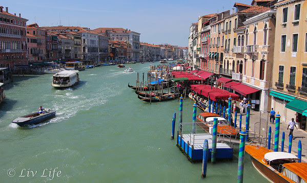 Grand Canal as views from the Rialto Bridge Venice, Grand Canal, View from Rialto Bridge