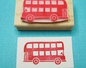 London Bus Stamp - Hand Carved Rubber Stamp
