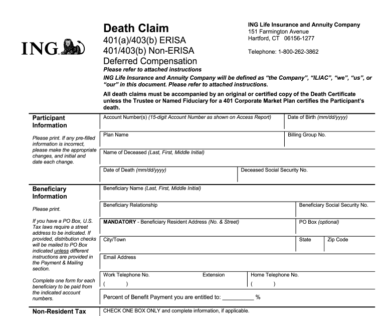 Hartford Annuity Death Claim Form ilovelucydesign