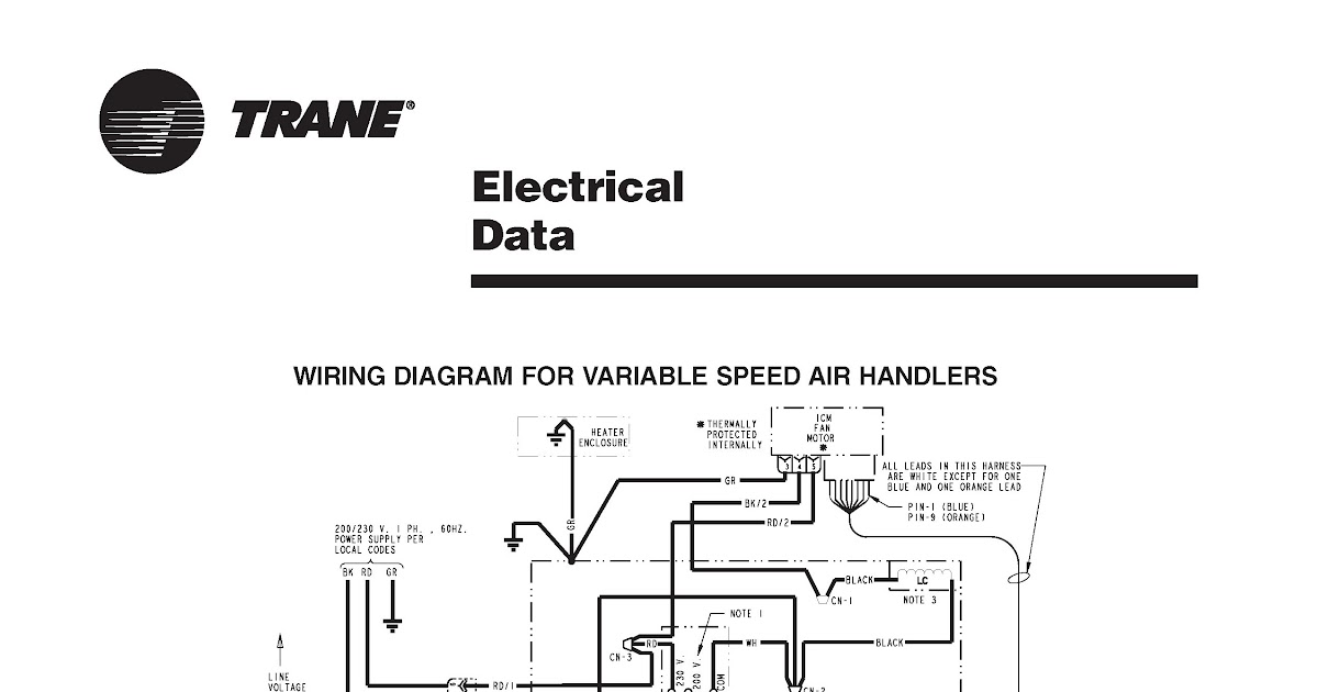 Trane Air Handler Wiring Diagram / Trane Air Handler Wiring Diagram