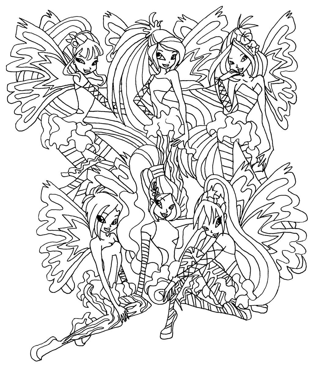 Download 39+ Cartoons Winx Club Winx Club Daphne Coloring Pages PNG PDF