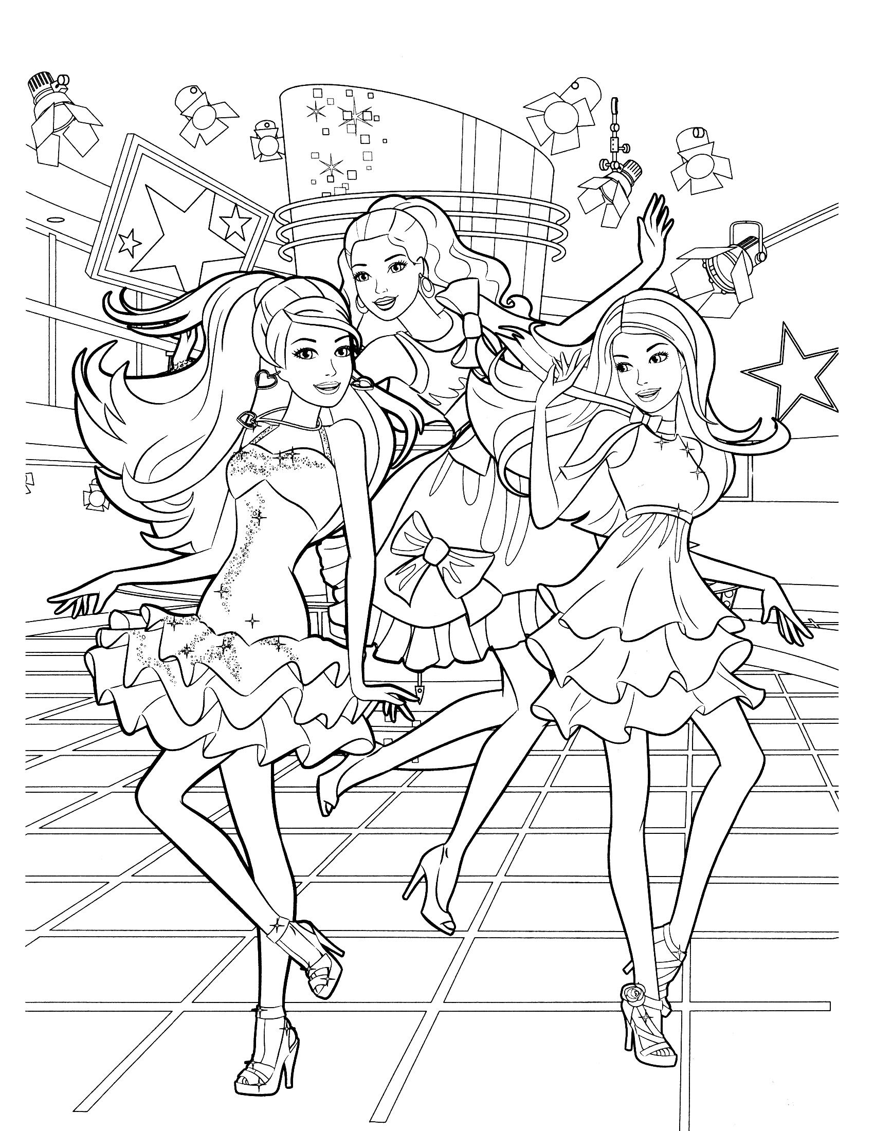Coloring Page Of Barbie - 255+ SVG PNG EPS DXF File