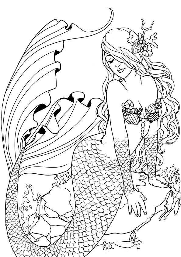 Ausmalbilder Meerjungfrau Pferd Coloring and Drawing