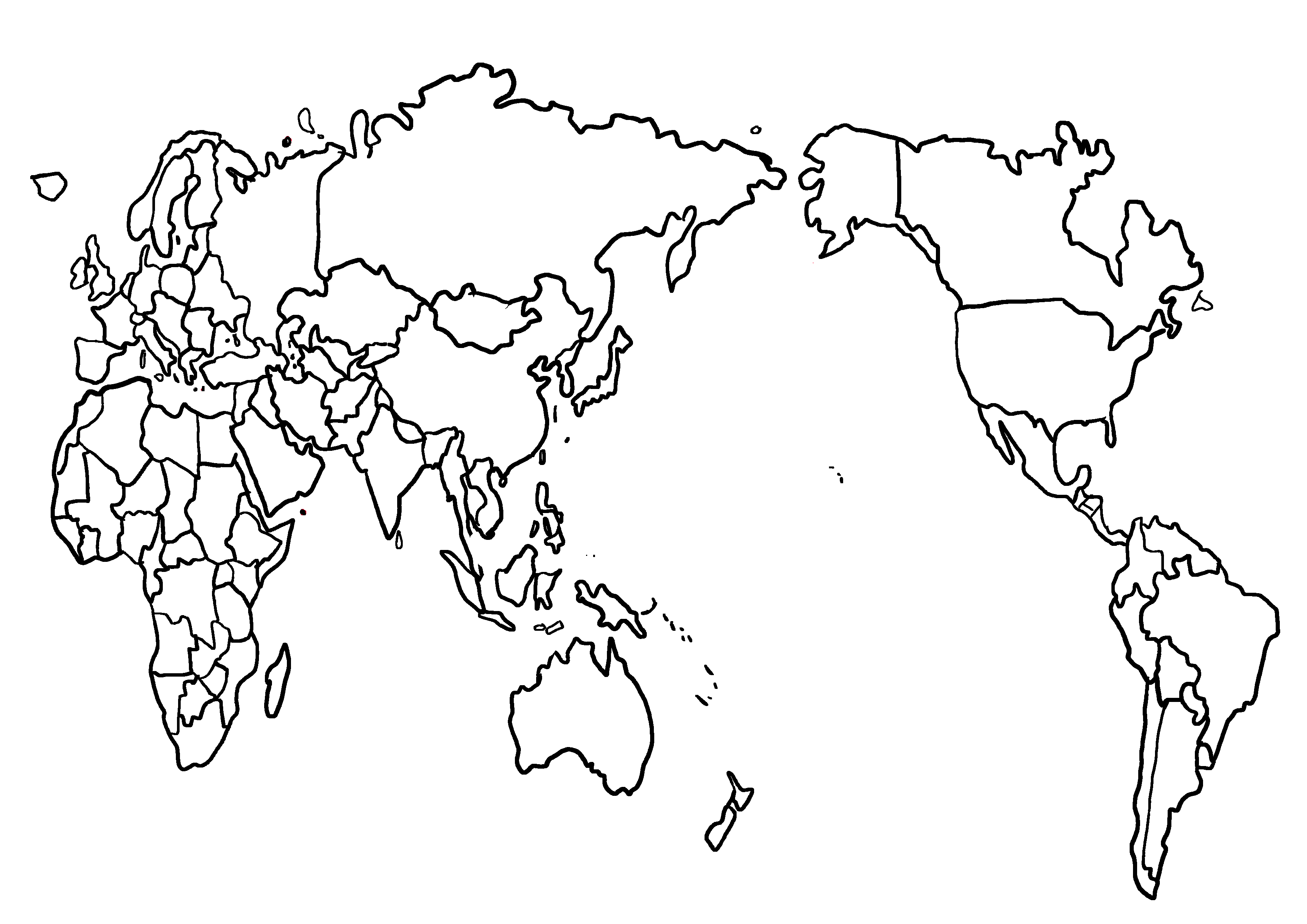 上選択 世界 の 白地図 無料の印刷可能なイラスト素材