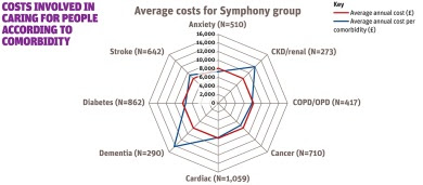 Costs involved for caring for people according to comorbidity
