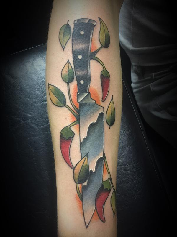 Chef Knife Tattoo Tattoo Design
