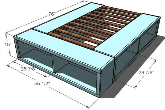 Queen Bed Frame Woodworking Plans