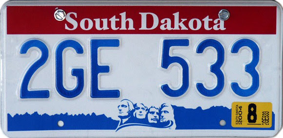 South Dakota Temporary License Plates