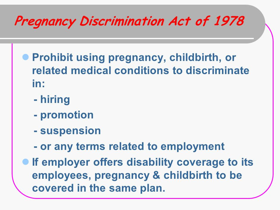 Pregnancy Disability Act PregnancyWalls