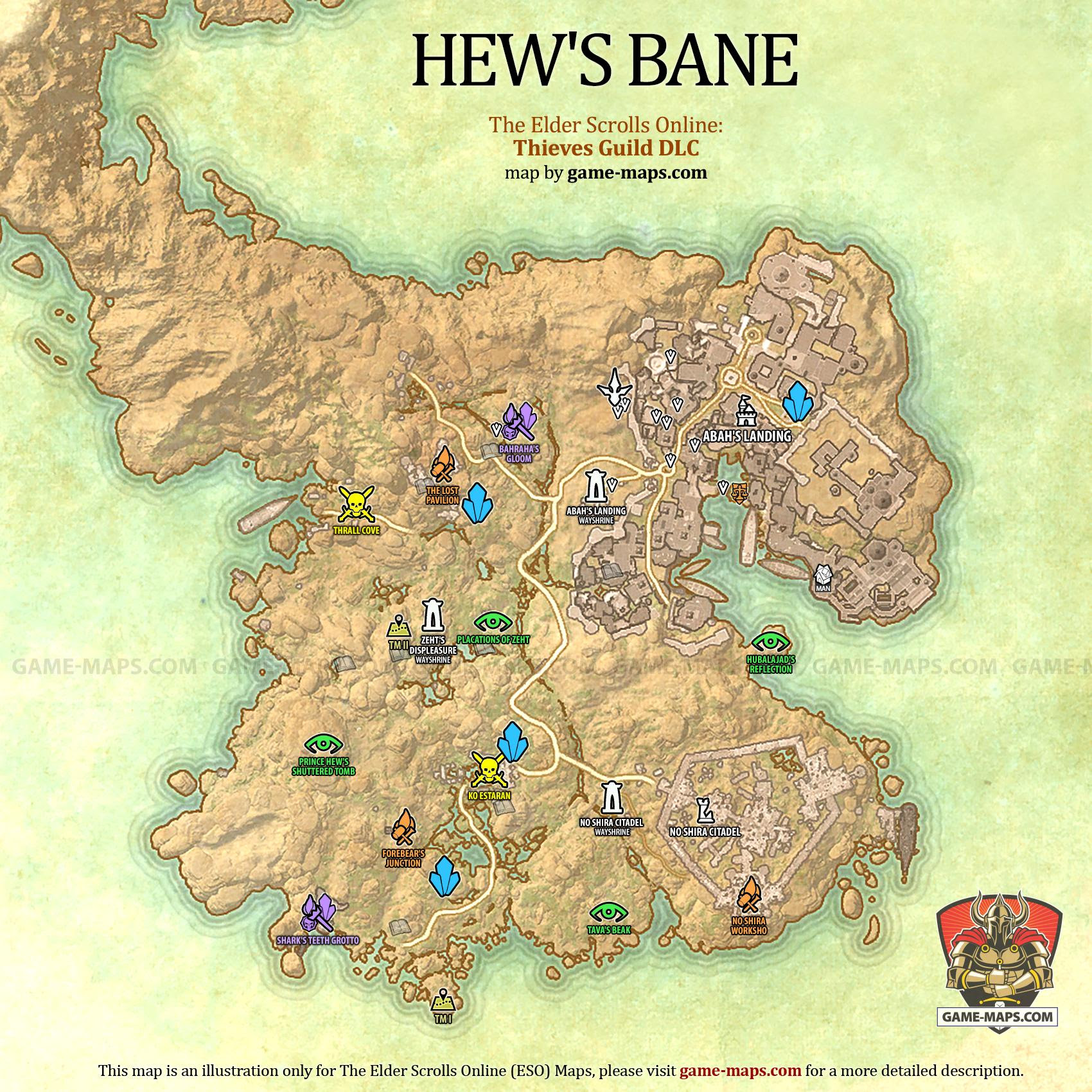 31 Eso Hews Bane Map - Maps Database Source