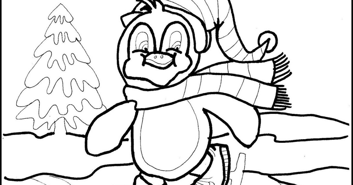 Penguins Ice Skating Coloring Pages - healthy-wealthyy