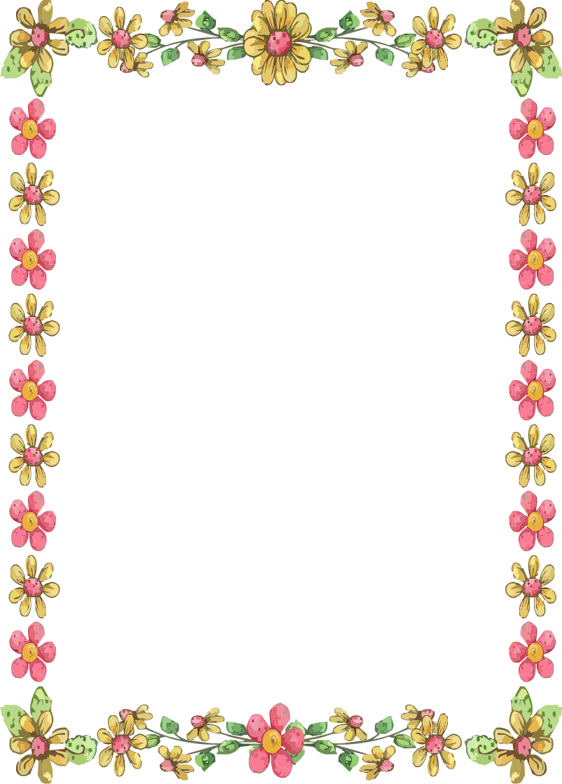 Page Border Designs Flowers – 101 Clip Art - Border Corner