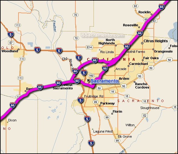 Interstate 80 California Map Topographic Map of Usa with States