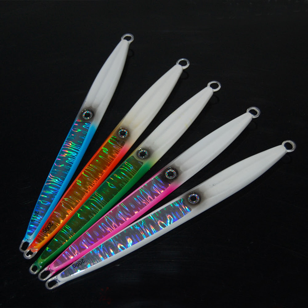 Fishing Deep Sea Jigging Squid Metal Jigbait Jig Lure Spoon Bass Hook