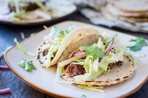Cheese and Chocolate: Korean Beef Tacos with cabbage and kohlrabi slaw