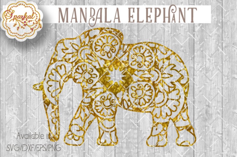 Download Free Free Mandala Elephant Cut File Svg Dxf Eps Png Crafter File PSD Mockup Template
