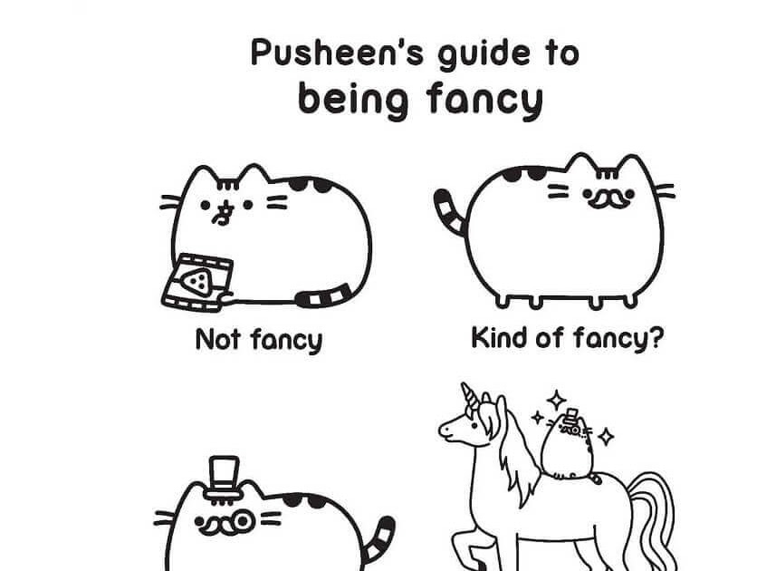 Pusheen Cat Coloring Pages Printable