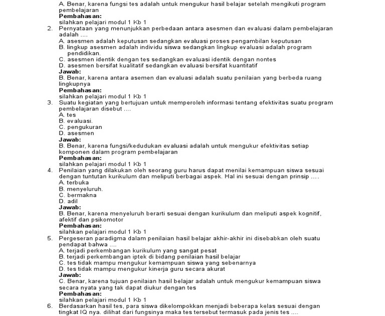 Contoh Soal Ujian Online Ut