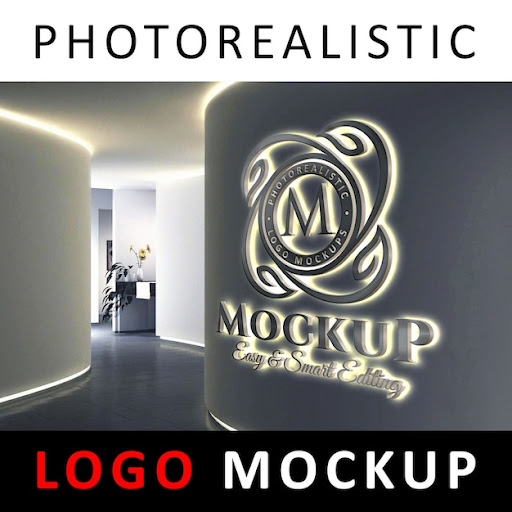 Download Free Logo Mockup 3d Backlit Led Logo Signage On A Company Wall Psd Template PSD Mockup Template