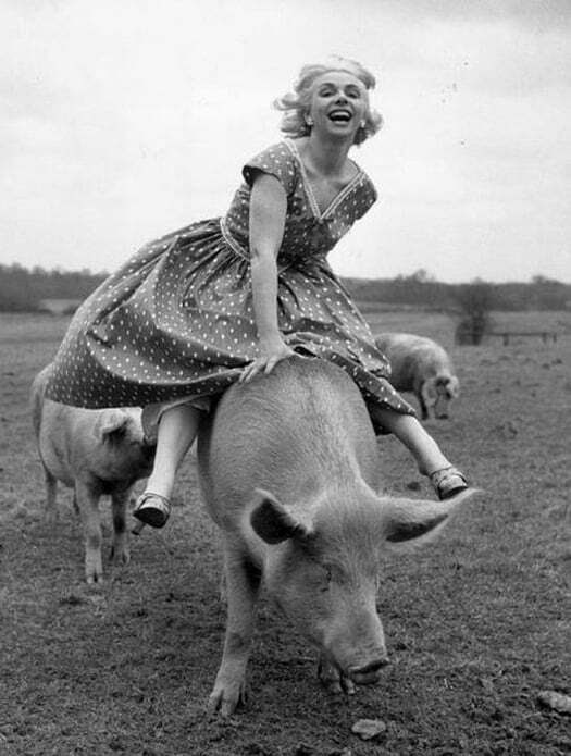 Woman-Riding-Pig