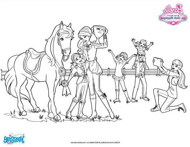 Coloriage De Barbie Et Le Cheval Magique  Coloriage Magique