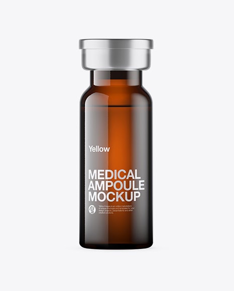 Download Free Amber Glass Medical Ampoule Mockup PSD Mockup Templates