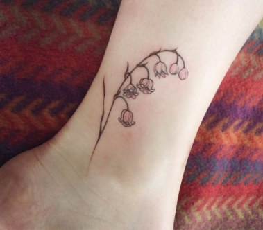 Lily of the valley tattoo minimalist