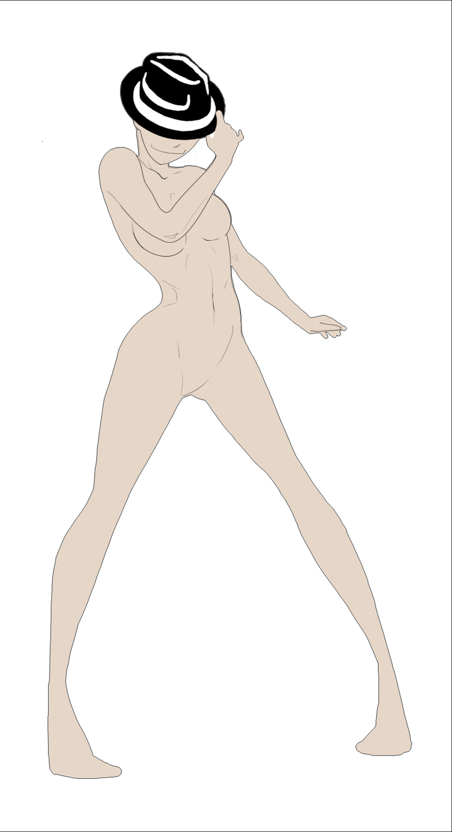 Anime Girl Body Base Sketch Materi Pelajaran 6