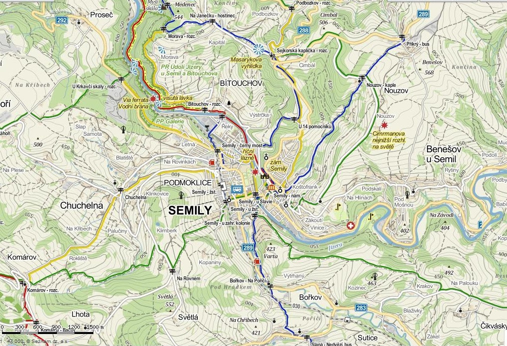 Mapa Semily | MAPA
