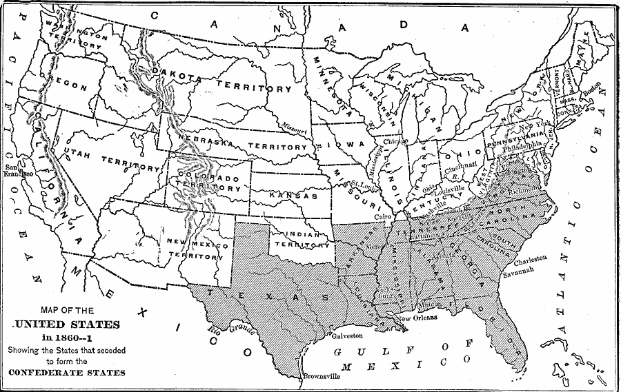Education Place Map Of Us 1860 | Map Of World