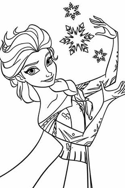 Anna Frozen 2 Coloring Pages Elsa Hair Down - coloring pages
