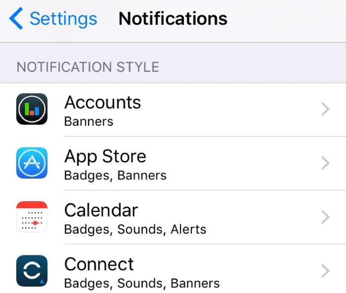 iPhone notifications