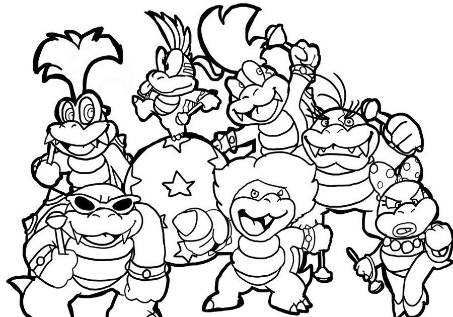 Super Mario Characters Coloring Pages - Download this adorable dog