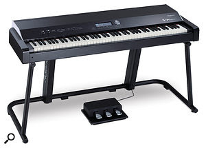 A large instrument such as the Roland V-Piano wouldn't be the easiest option for gigging, but in a permanent installation its size and weight would be much less of an issue. A large instrument such as the Roland V-Piano wouldn't be the easiest option for gigging, but in a permanent installation its size and weight would be much less of an issue.