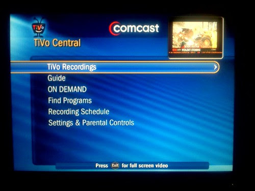 TiVo Central on Comcast DVR