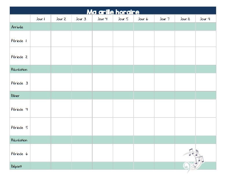 Note De Service Horaire De Travail Word Télécharger Planning Paramed